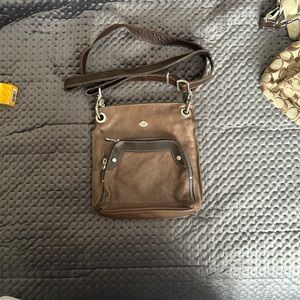 Brown Leather Men's Crossbody Bag